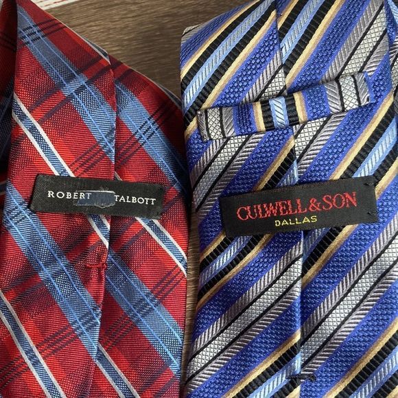 Bundle of 2 Mens Ties Robert Talbott & Culwell& Sons - Picture 3 of 5